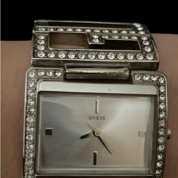 Guess Silver Crystal Embellished Watch - Picture 4 of 5